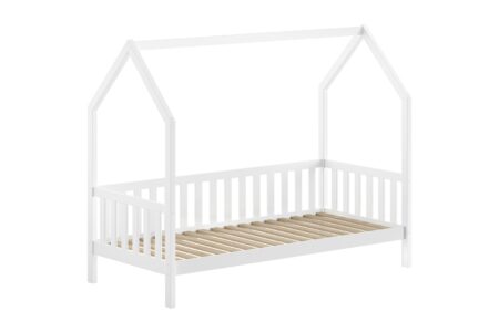 VIPACK - CABANE HUISBED MET HEKJE 90 x 200 cm WIT