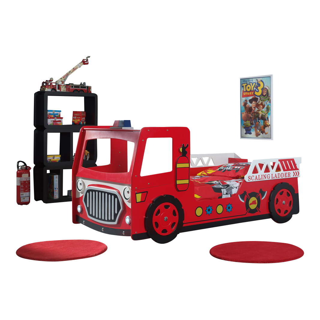 VIPACK - CARBEDS FIRE TRUCK BED 90 x 200 cm ROOD