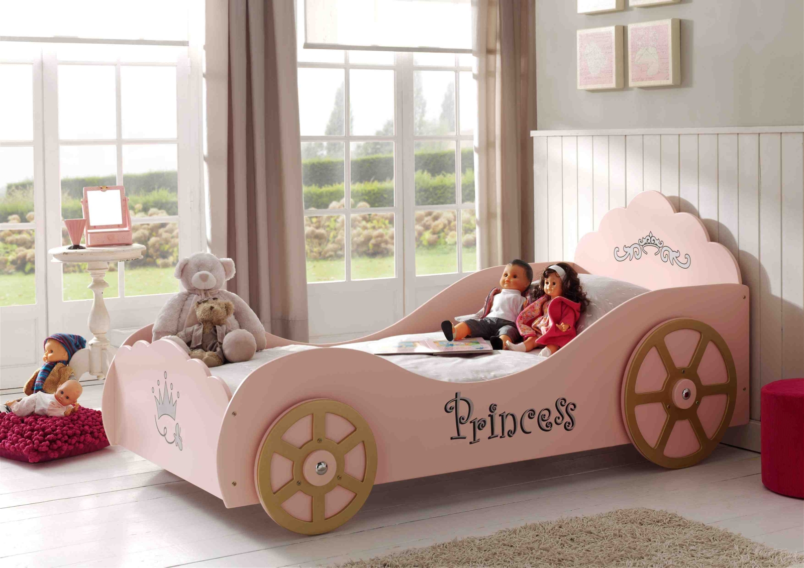 VIPACK - CARBEDS PRINCESS PINKY BED 90 x 200 cm ROZE