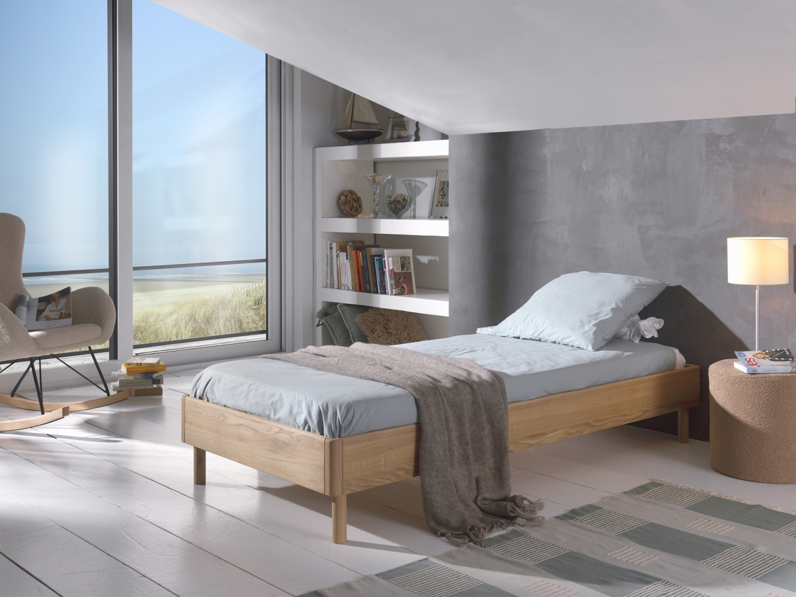 VIPACK - FORREST BEDKADER 90 x 200 cm BEUK WIT