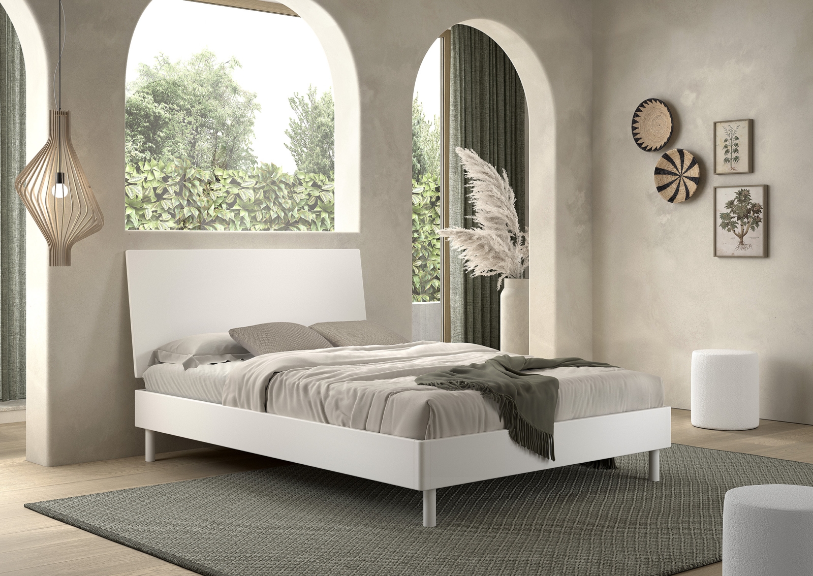 VIPACK - FORREST BED 140 x 200 cm BEUK WIT