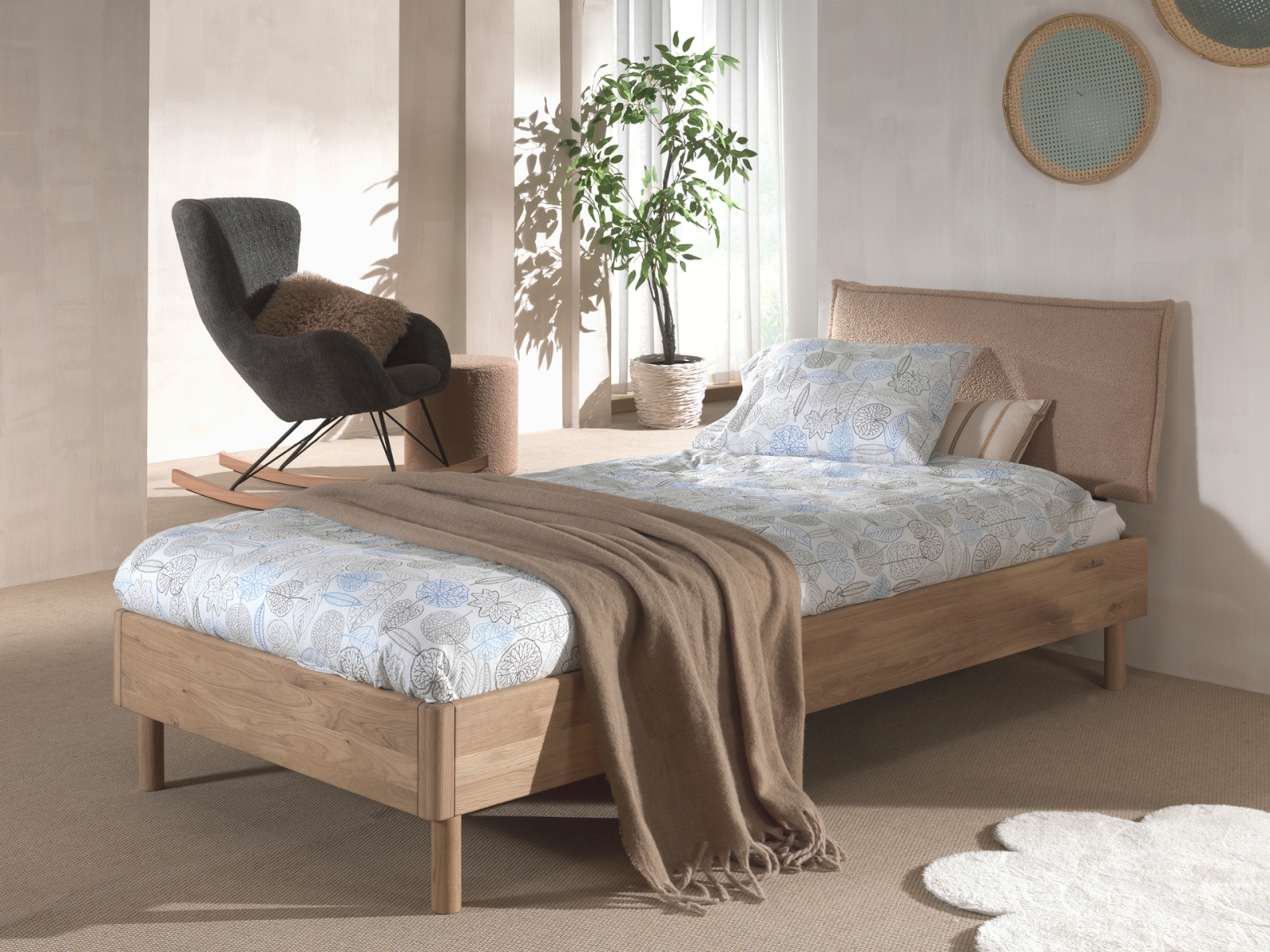 VIPACK - FORREST BED 90 x 200 cm EIK BOUCL?