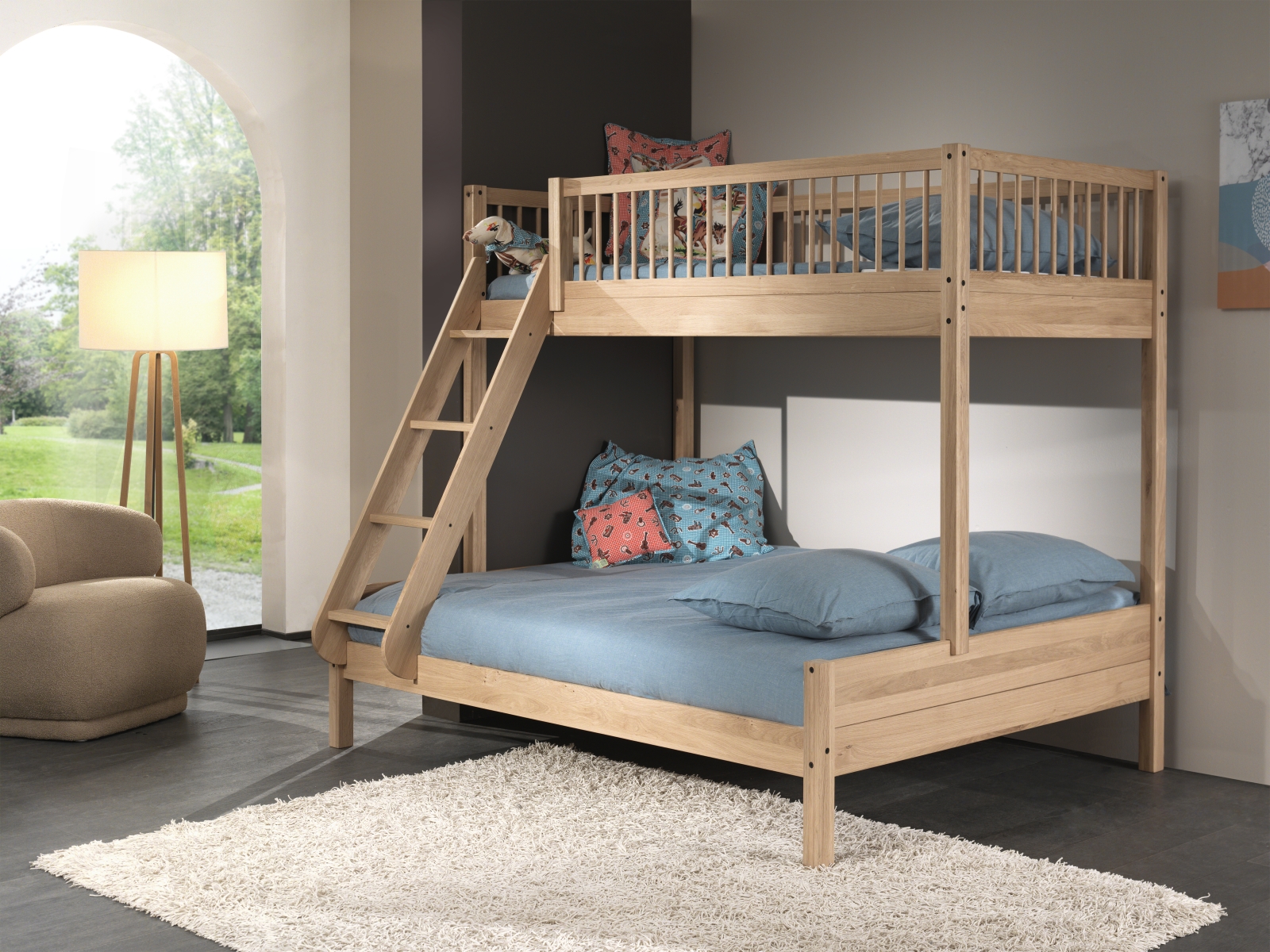 VIPACK - FORREST FAMILIEBED 140 x 200 cm + 90 x 200 cm EIK