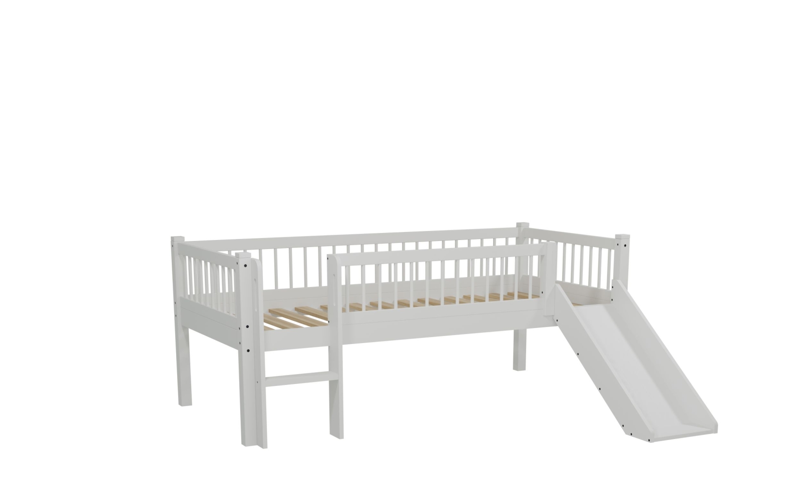 VIPACK - FORREST HALFHOOGSLAPER LAAG MET GLIJBAAN 90 x 200 cm BEUK WIT
