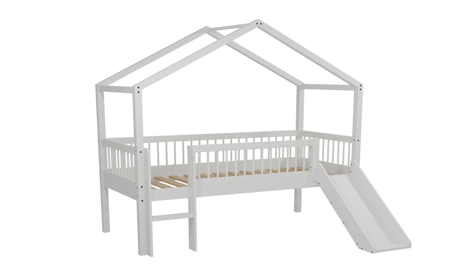 VIPACK - FORREST HUISBED MET GLIJBAAN 90 x 200 cm BEUK WIT