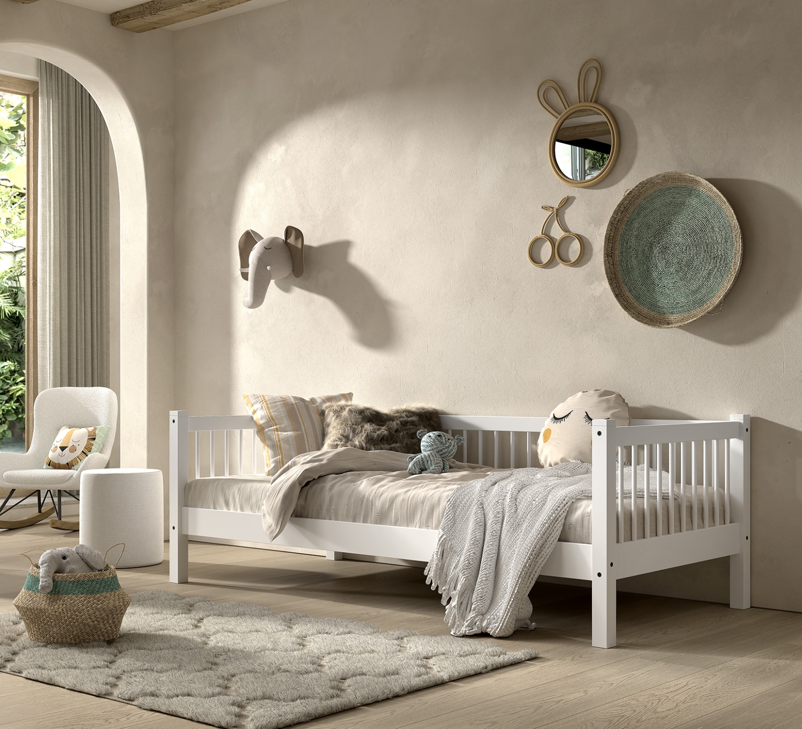 VIPACK - FORREST KAJUITBED 90 x 200 cm BEUK WIT