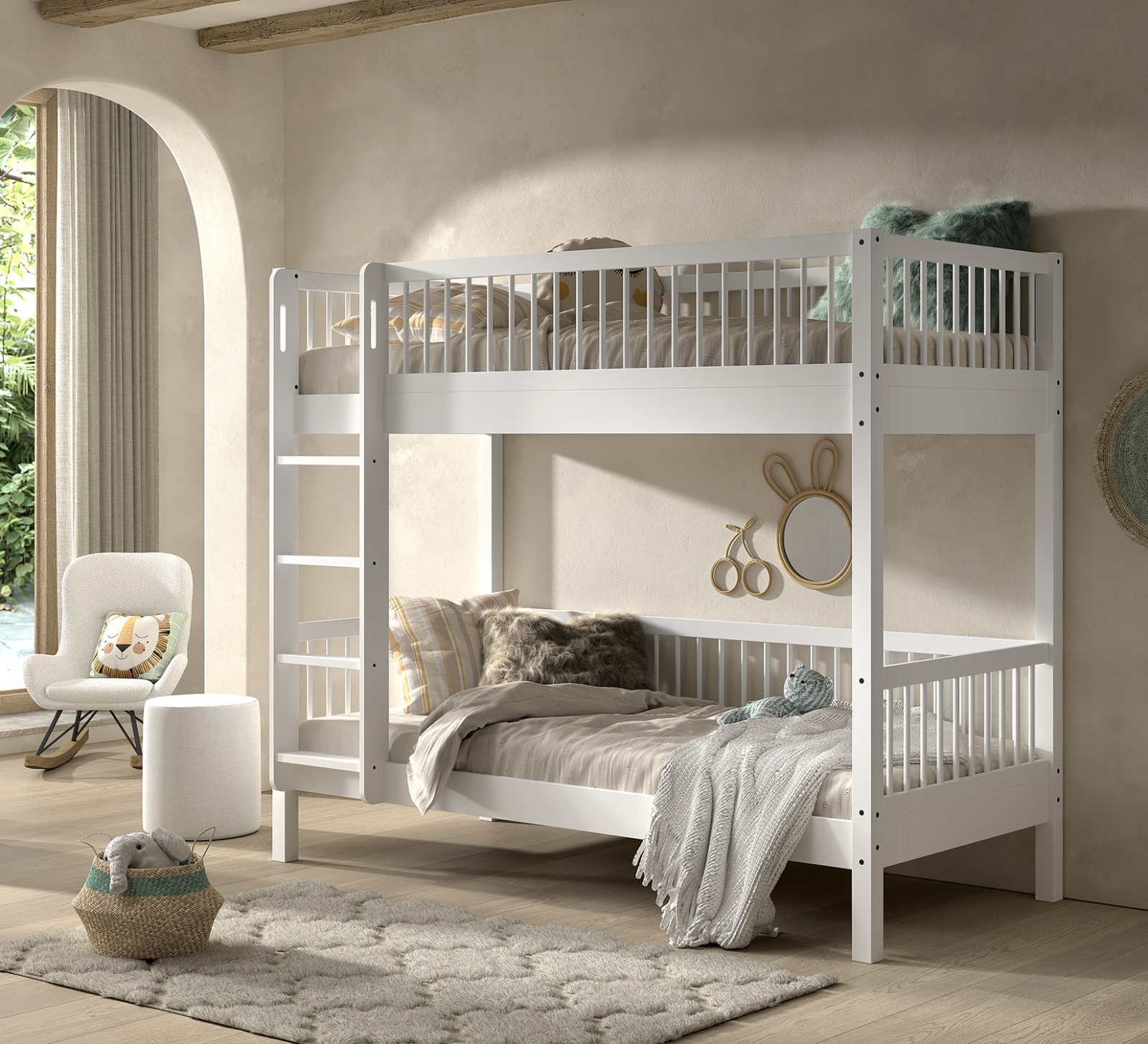 VIPACK - FORREST STAPELBED 90 x 200 cm BEUK WIT