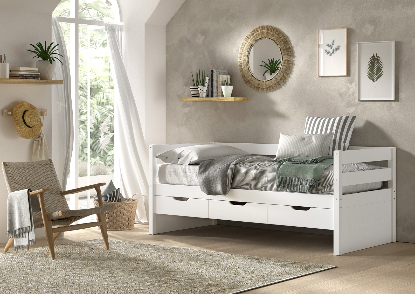 VIPACK - MARGRIT KAJUITBED (92) 90 x 200 cm WIT
