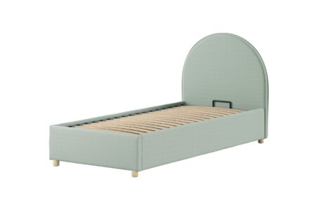 VIPACK - MOON STORAGE BED 90 x 200 cm BOUCL? GROEN