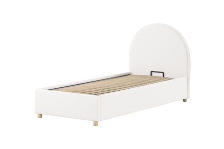 VIPACK - MOON STORAGE BED 90 x 200 cm BOUCL? WIT