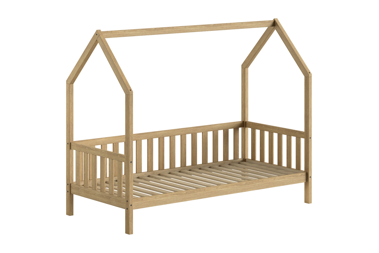 VIPACK - NATURE HUISBED MET HEKJE 90 x 200 cm EIK