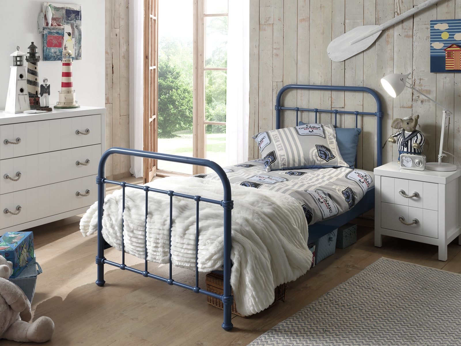 VIPACK - NEW YORK BED 90 x 200 cm BLAUW