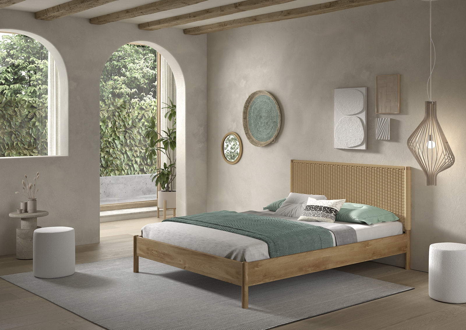 VIPACK - OLIVE BED 160 x 200 cm ROPE EIK