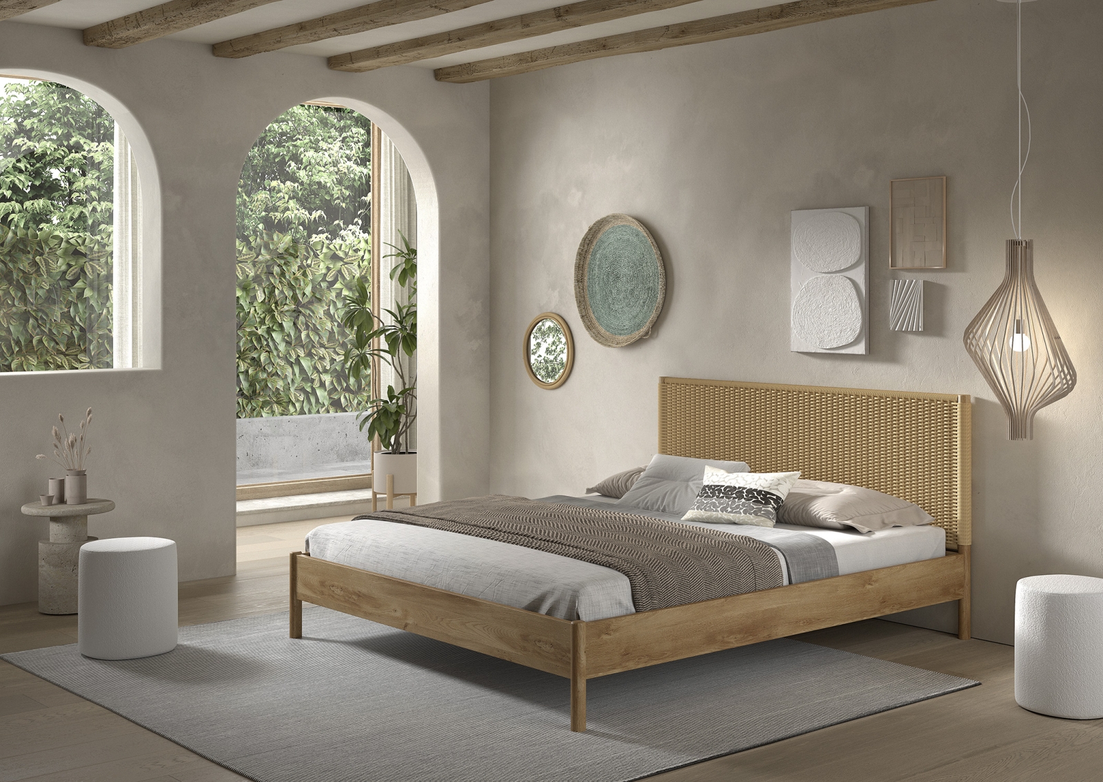 VIPACK - OLIVE BED 180 x 200 cm ROPE EIK