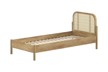 VIPACK - OLIVE BED 90 x 200 cm ROTAN EIK