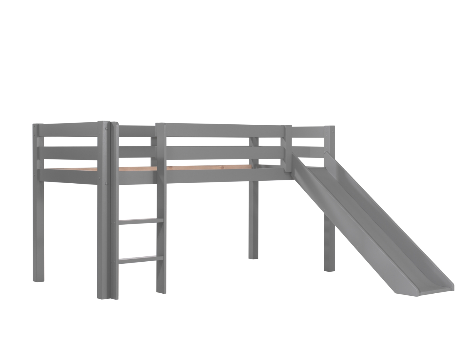 VIPACK - PINO HALFHOOGSLAPER MET GLIJBAAN 90 x 200 cm GRIJS