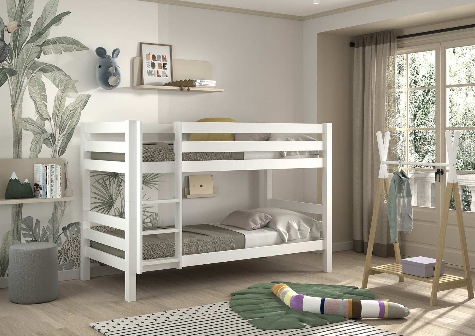 VIPACK - PINO STAPELBED (H 140cm) 90 x 200 cm WIT