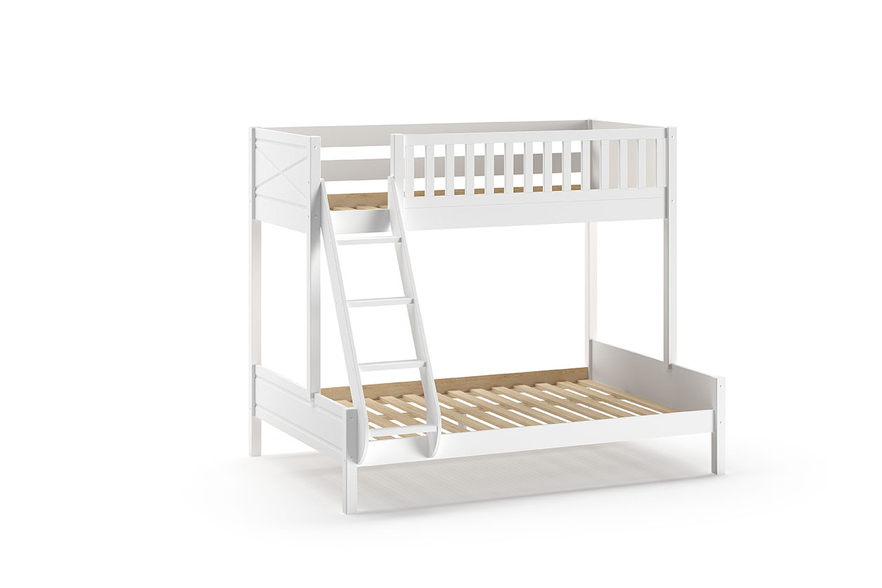VIPACK - SCOTT FAMILIEBED 140 x 200 cm + 90 x 200 cm WIT