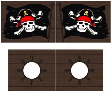 VIPACK - TEXTILES CARIBIAN PIRATES SPEELGORDIJN VOOR HALFHOOGSLAPER PINO/SCOTT