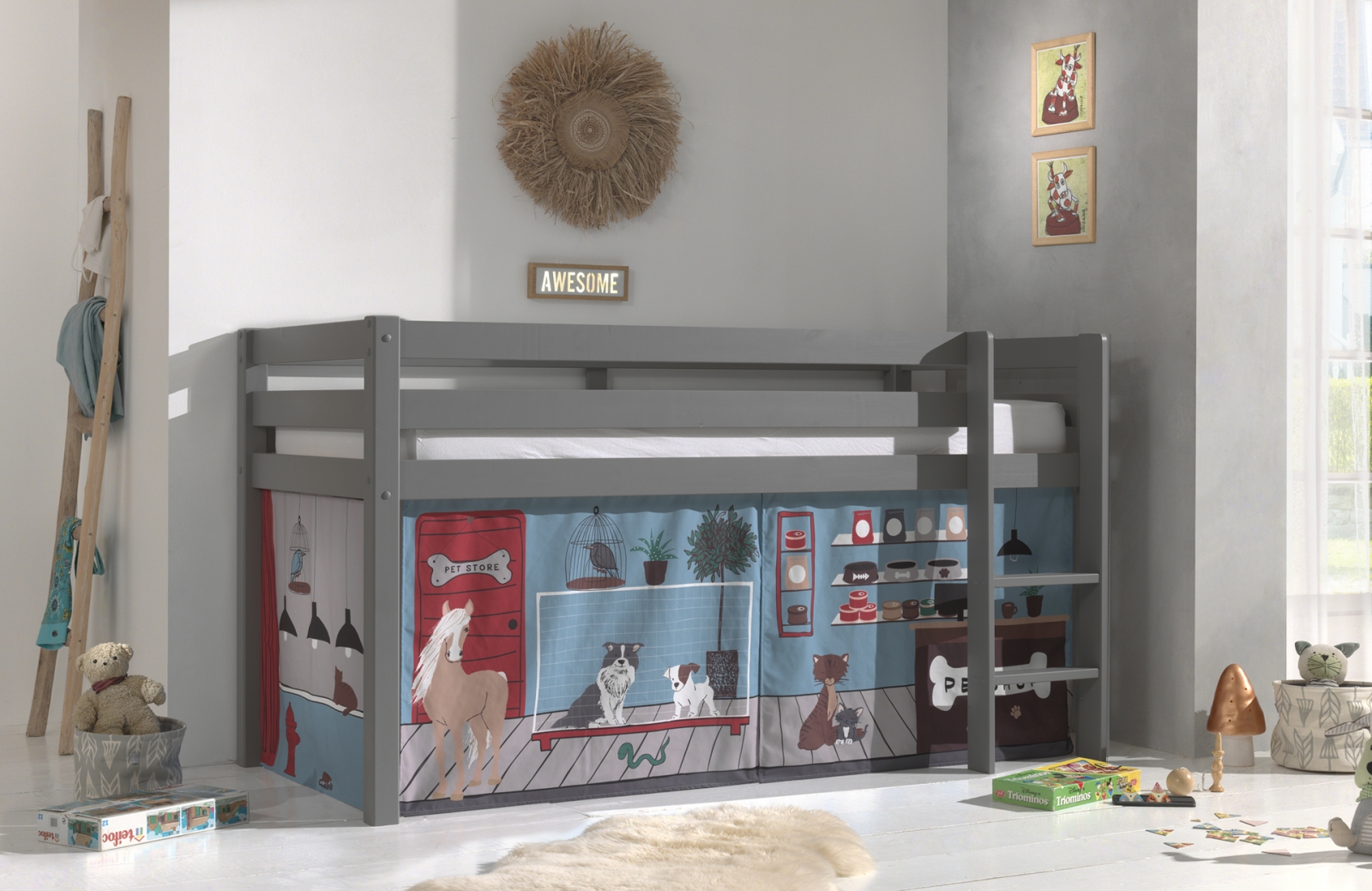 VIPACK - TEXTILES PET SHOP SPEELGORDIJN VOOR HALFHOOGSLAPER PINO/SCOTT