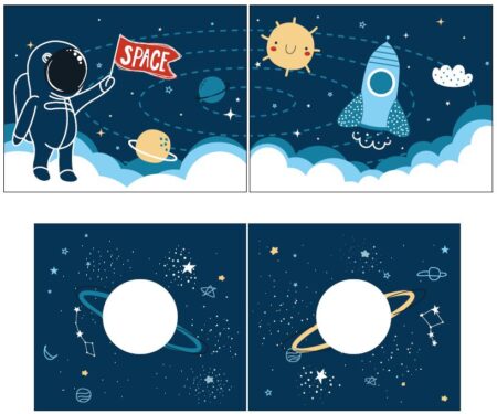 VIPACK - TEXTILES SPACE SHUTTLE SPEELGORDIJN VOOR HALFHOOGSLAPER PINO/SCOTT