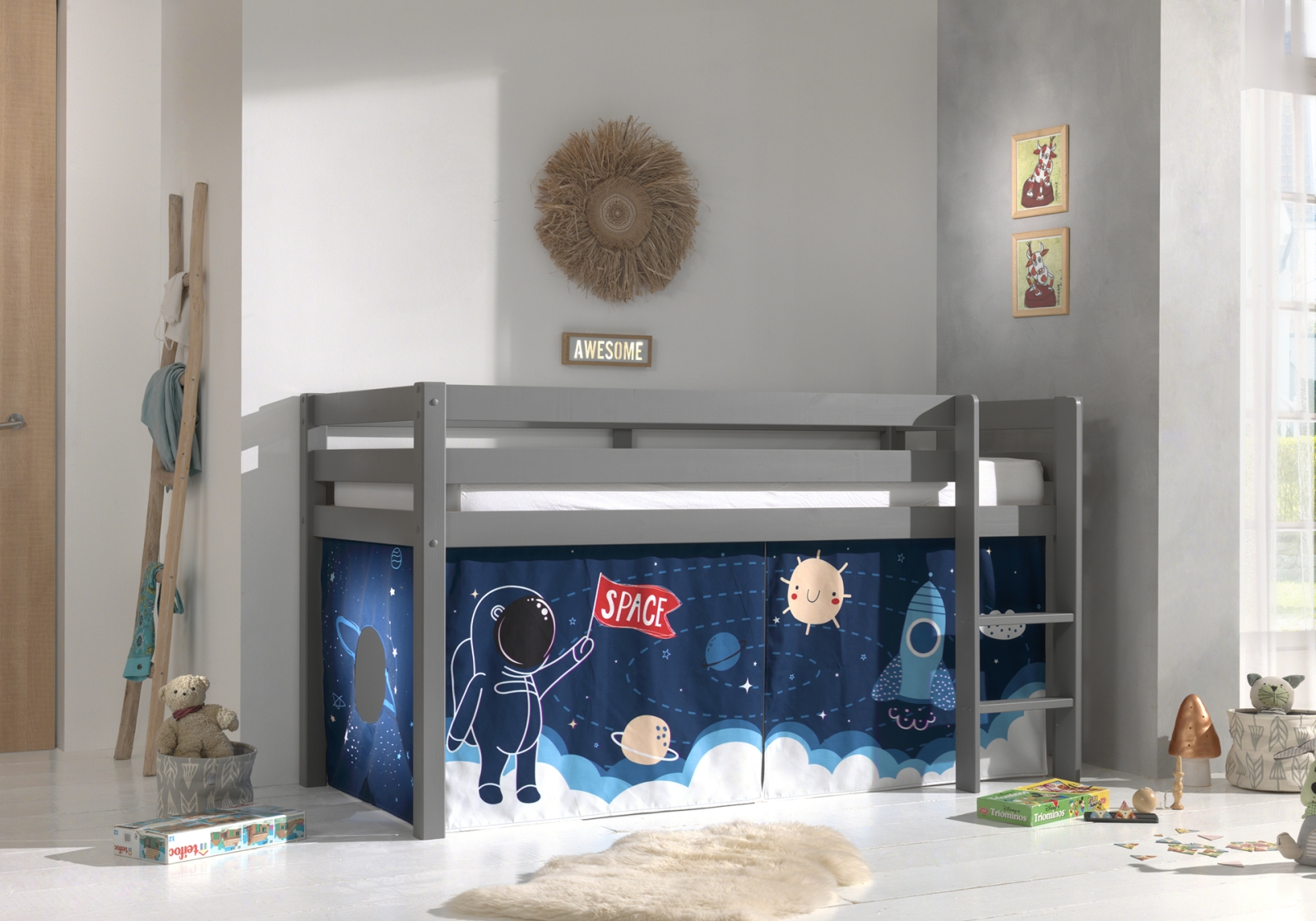VIPACK - TEXTILES SPACE SHUTTLE SPEELGORDIJN VOOR HALFHOOGSLAPER PINO/SCOTT