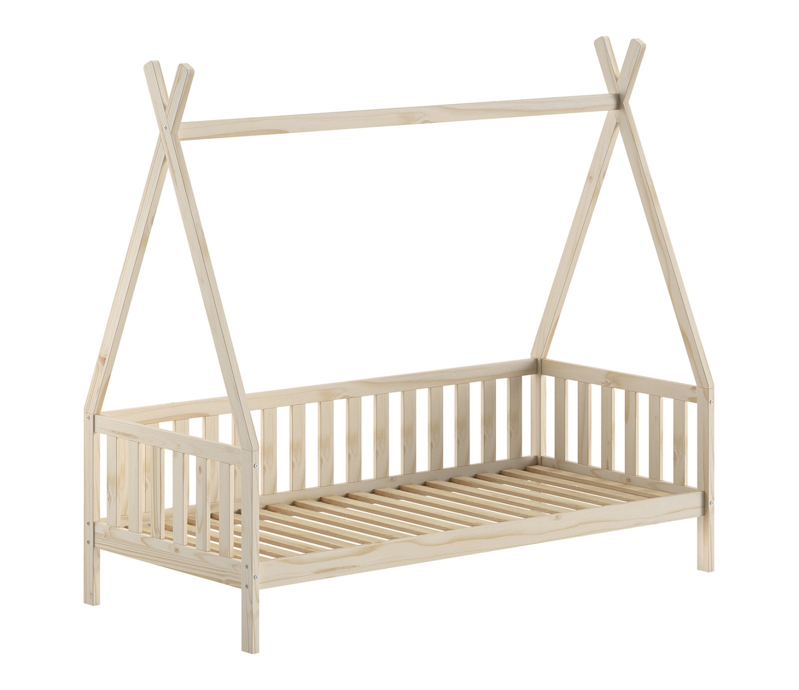 VIPACK - TIPI BED MET HEKJE 90 x 200 cm NATUUR