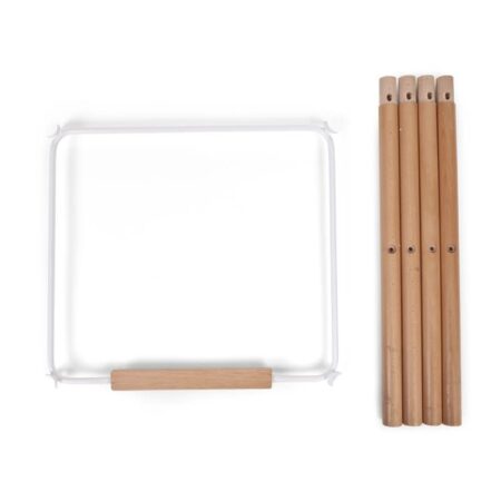 Childhome - Evolu Extra Set Lange Poten + Voetsteun - Hout - Naturel Wit