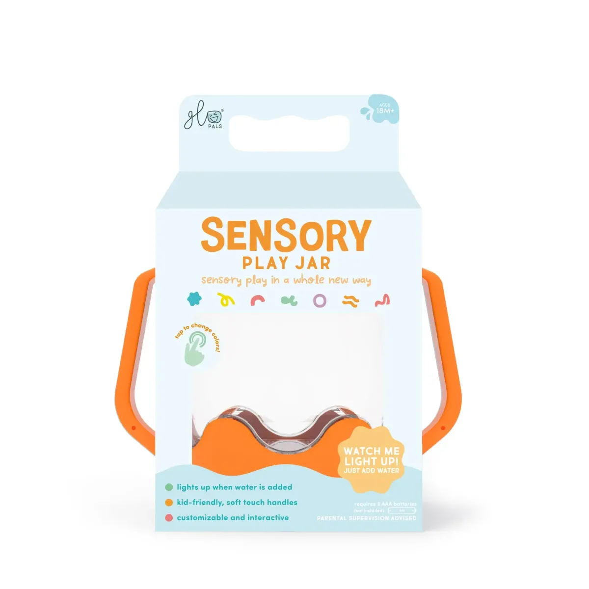 Glo Pals - Sensory Play Cup - orange