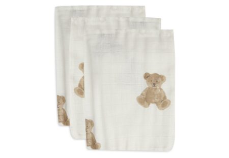 Jollein - Washandje Hydrofiel Teddy bear (3pack)