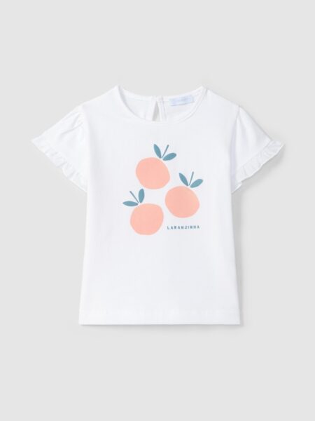 Laranjinha - T-shirt wit met fruit