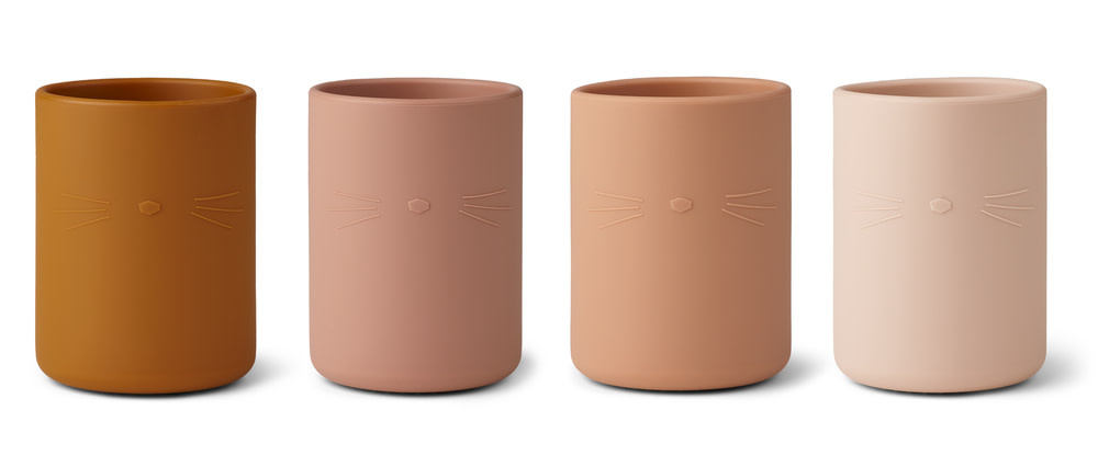 Liewood - Ethan cup - 4 pack 0281 Cat rose multi mix