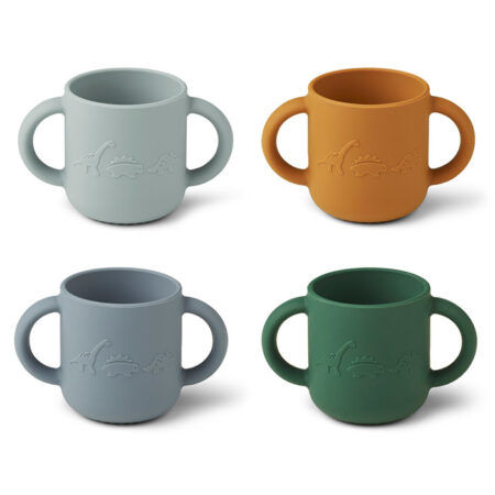 Liewood - Gene cup 4 pack 6943 Dino blue multi mix