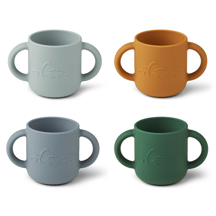 Liewood - Gene cup 4 pack 6943 Dino blue multi mix