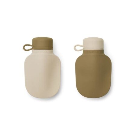 Liewood - Silvia smoothie bottle - 2 pack - sandy khaki mix