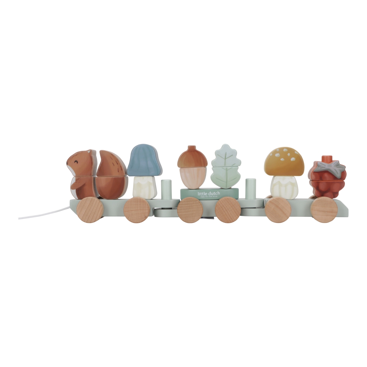 Little Dutch Toys - Blokkentrein Eekhoorn - Forest Friends FSC
