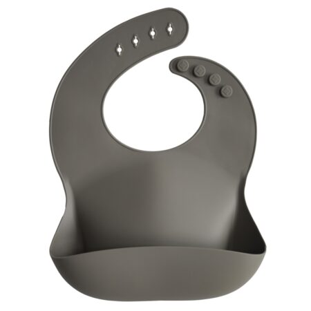 Mushie - Silicone Bib - Dove Grey