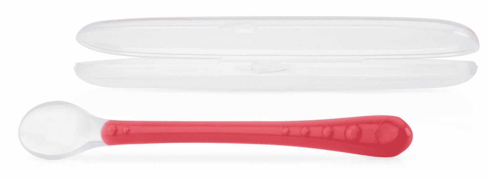 Nuby - Zachte lepel uit silicone - Rose - 6m+