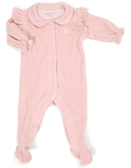 Poetree Kids - Babypakje Velours met Ruffles Blush Pink