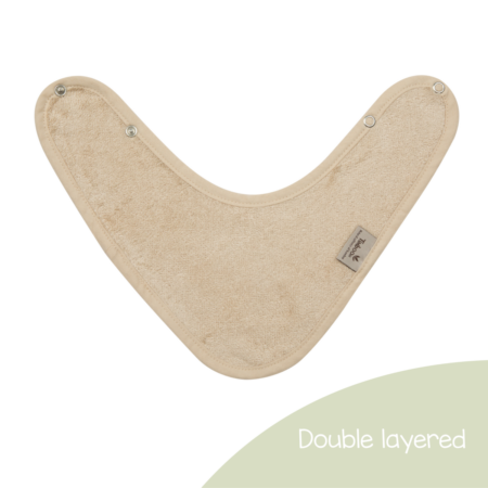 Timboo - Bandana Bib Doubled 36X20Cm - Frosted Almond