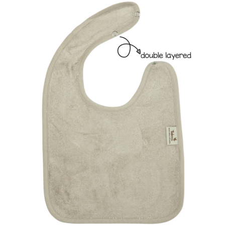 Timboo - Bib Doubled 26X38Cm - Feather Grey