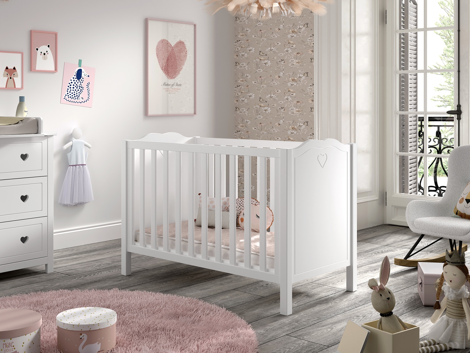 VIPACK - AMORI BABYBED 60 x 120 cm WIT