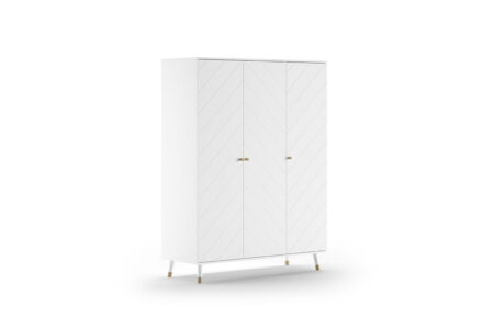 VIPACK - BILLY 3 DEURS KLEERKAST SATIN WHITE