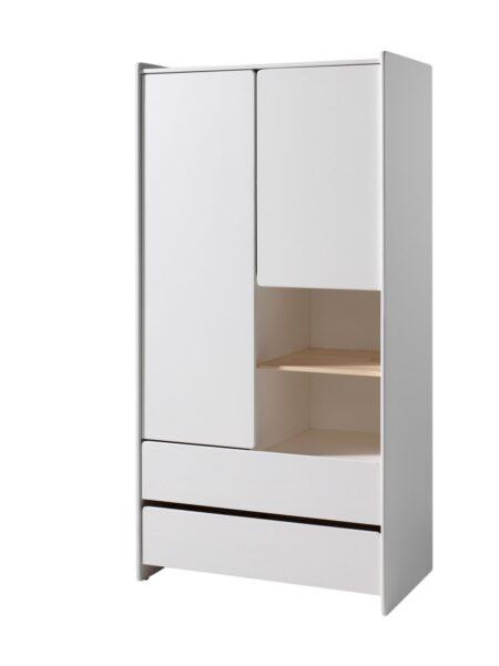 VIPACK - KIDDY 2 DEURS KLEERKAST WIT