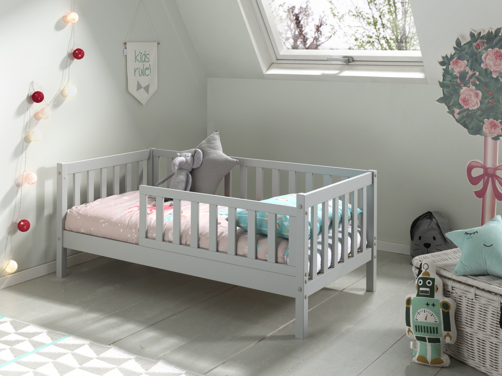 VIPACK - TOD PEUTERBED (70) 70 x 140 cm GRIJS