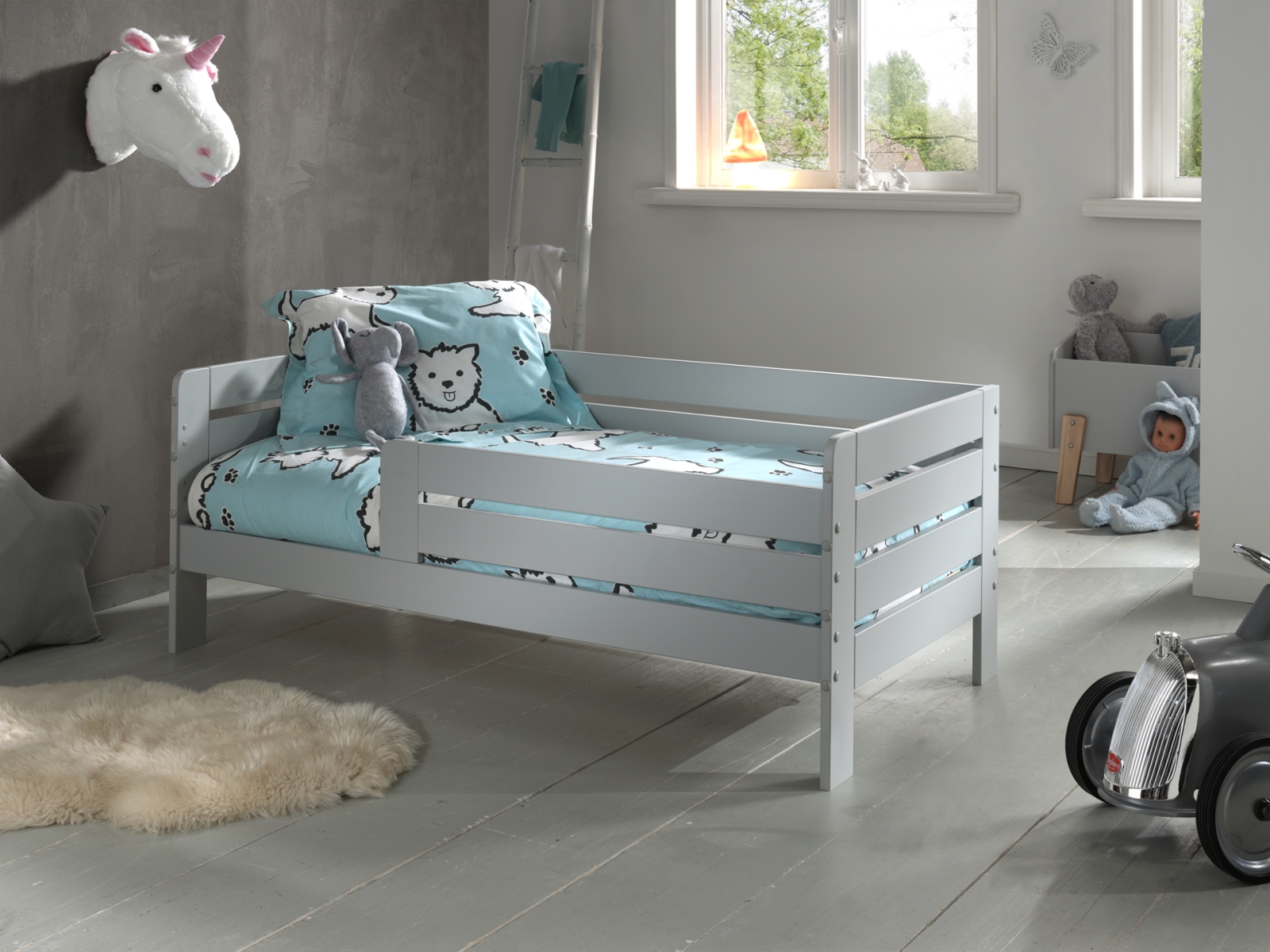 VIPACK - TOD PEUTERBED (71) 70 x 140 cm GRIJS