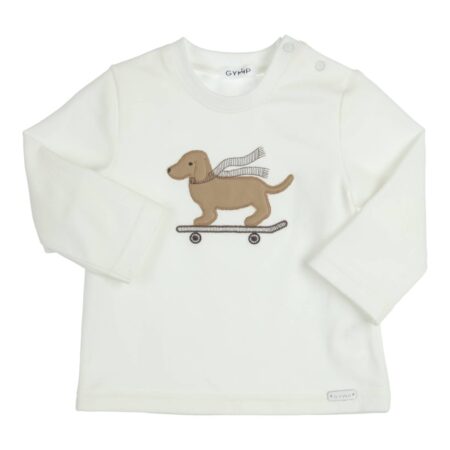 Gymp - Longsleeve Aerodoux Skater Dachshund - Off White