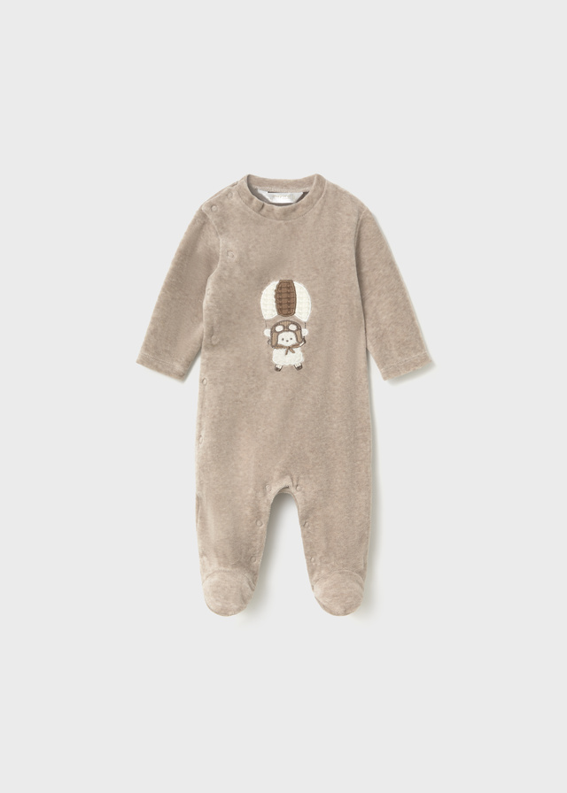 Mayoral - Newborn Boy Pack of 2 Sleepsuits - wit/bruin