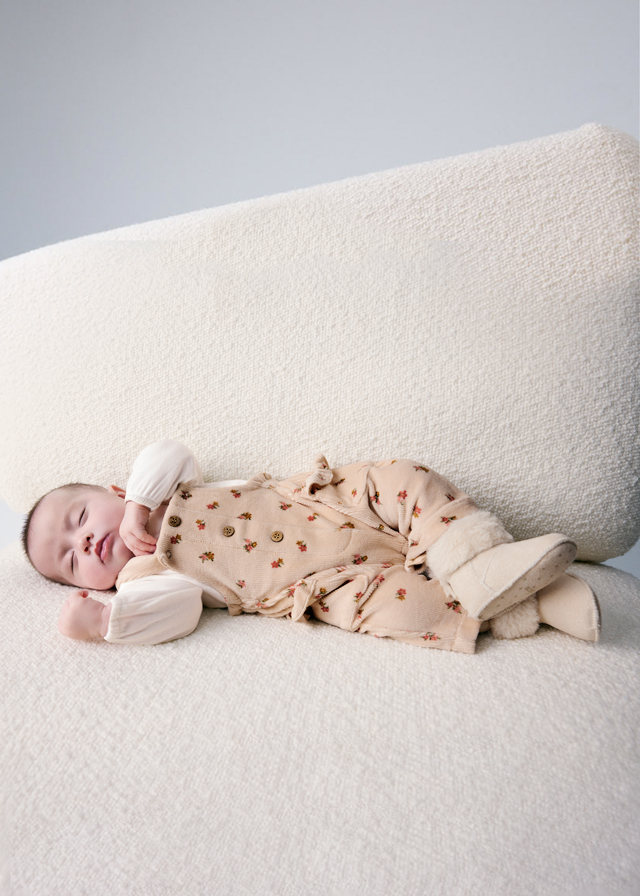 Mayoral - Newborn Girl Dungaree Set and T-Shirt - roos/wit