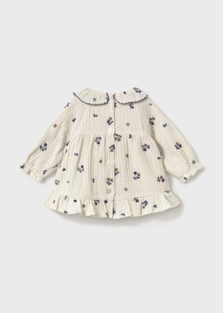 Mayoral - Pasgeborenjurk met print - beige